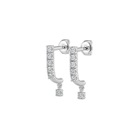 Drop Earrings with Claw Set Total 0.18cts Lab-grown Round Diamonds