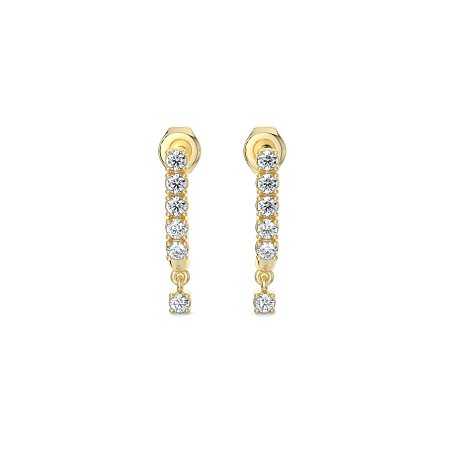 Drop Earrings with Claw Set Total 0.18cts Lab-grown Round Diamonds