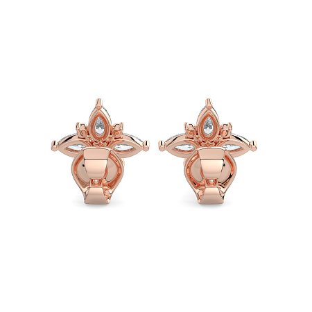 Stud Earrings with Total 2.00cts Lab-grown Diamonds