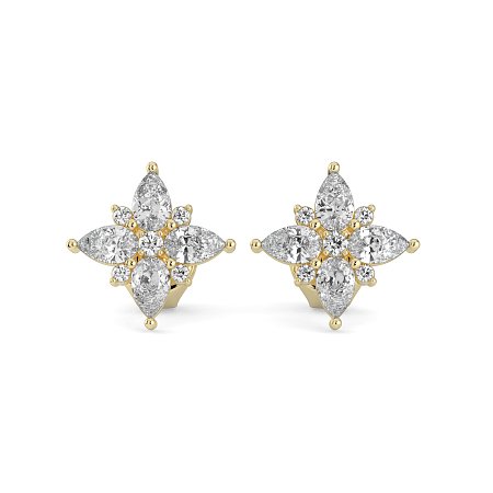 Stud Earrings with Total 2.00cts Lab-grown Diamonds