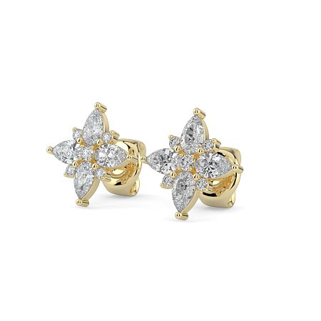 Stud Earrings with Total 2.00cts Lab-grown Diamonds