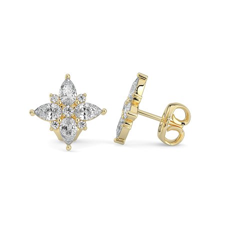 Stud Earrings with Total 2.00cts Lab-grown Diamonds