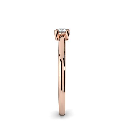 Stacker Ring with Single Diamond 0.1cts