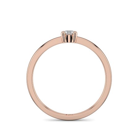 Stacker Ring with Single Diamond 0.1cts