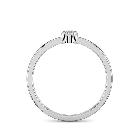 Stacker Ring with Single Diamond 0.1cts