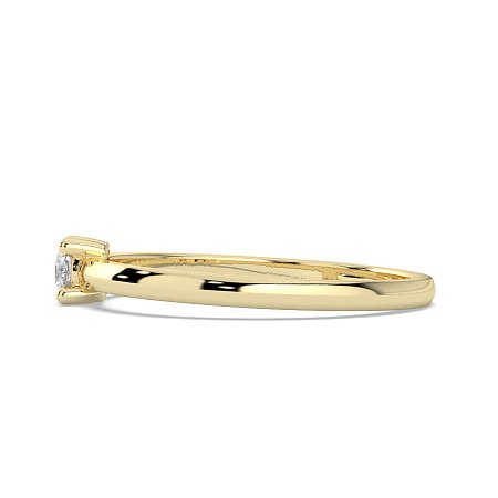 Stacker Ring with Single Diamond 0.1cts