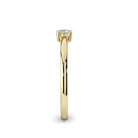 Stacker Ring with Single Diamond 0.1cts