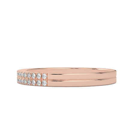 Double Row Natural Diamond Stacker Ring 0.20cts Total Weight