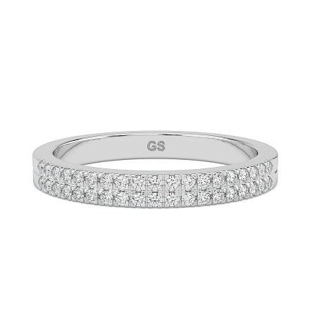 Double Row Natural Diamond Stacker Ring 0.20cts Total Weight