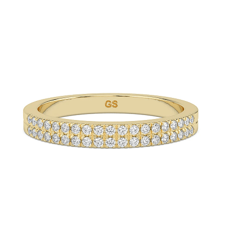 Double Row Natural Diamond Stacker Ring 0.20cts Total Weight