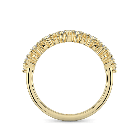 Cluster Claw Stacker Wedding Ring with Natural Diamonds 0.22ct Total Weight