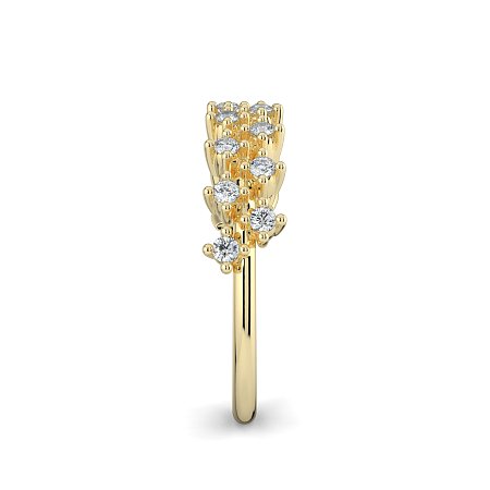 Cluster Claw Set Stacker Ring