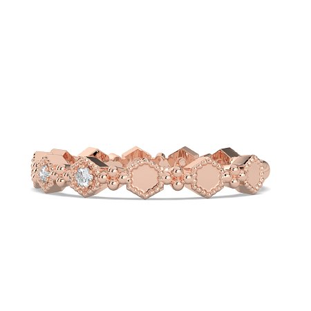 Bead and Milgrain Stacker Ring