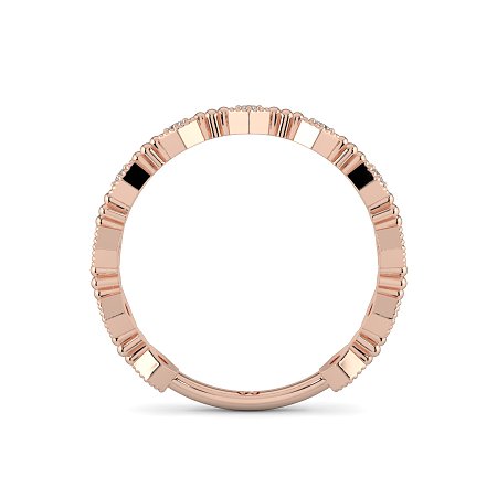Bead and Milgrain Stacker Ring