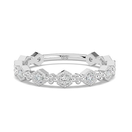 Bead and Milgrain Stacker Ring