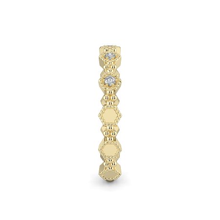 Bead and Milgrain Stacker Ring