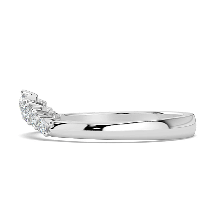 Cluster Crown Stacker Wedding Ring with Natural Diamonds 0.17ct Total Weight