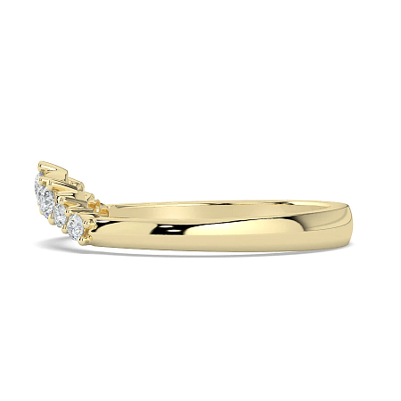 Cluster Crown Stacker Wedding Ring with Natural Diamonds 0.17ct Total Weight