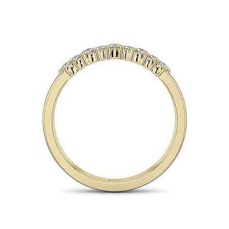 Cluster Crown Stacker Wedding Ring with Natural Diamonds 0.17ct Total Weight