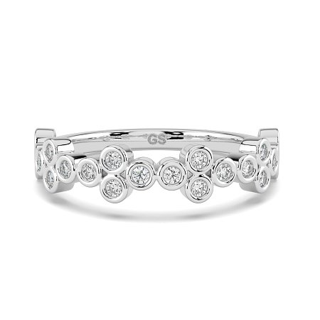 Stacker Ring with Crossed Bezels