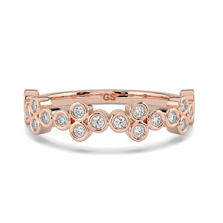 Stacker Ring with Crossed Bezels