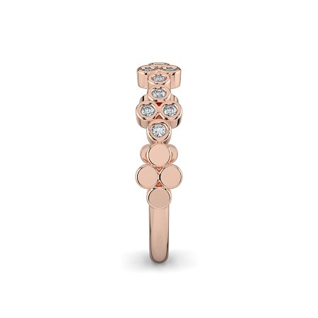 Stacker Ring with Crossed Bezels