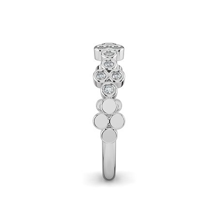Stacker Ring with Crossed Bezels