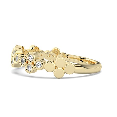 Stacker Ring with Crossed Bezels