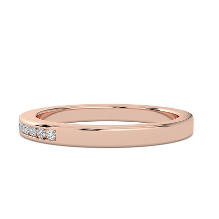Stacker Ring with Diamonds in Channel