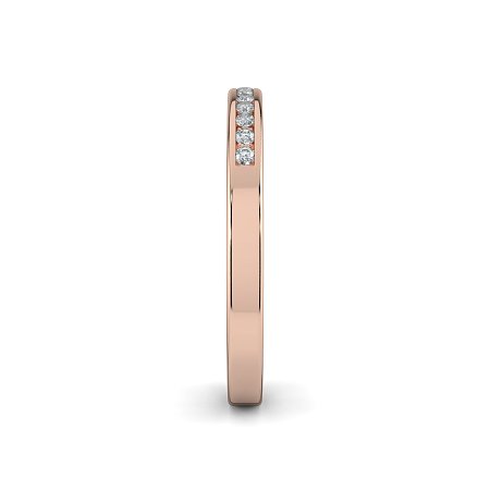 Stacker Ring with Diamonds in Channel