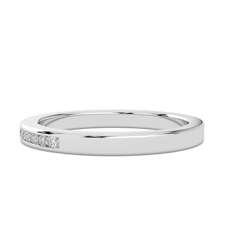 Stacker Ring with Diamonds in Channel