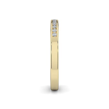 Stacker Ring with Diamonds in Channel