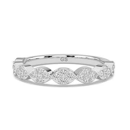Marquise Shaped Natural Diamond Stacker Ring 0.20cts Total Weight
