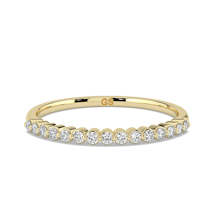 Thin Natural Diamond Stacker Ring 0.12cts Total Weight