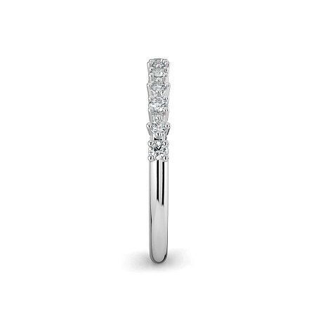 Claw Set Stacker Wedding Ring with Natural Diamonds 0.15ct Total Weight