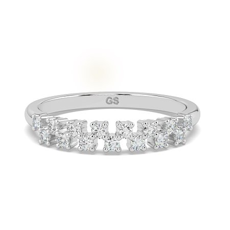 Cluster Claw Set Stacker Ring