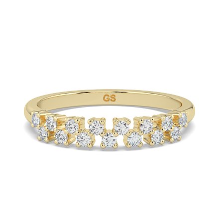 Cluster Claw Set Stacker Ring