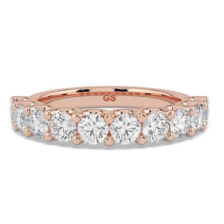 Stacker Ring with U-shaped Prong Setting