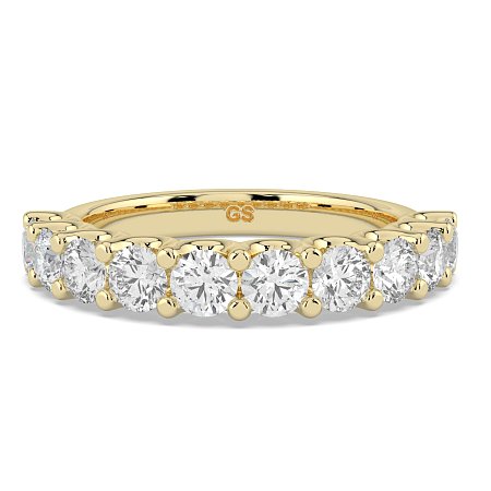 Stacker Ring with U-shaped Prong Setting