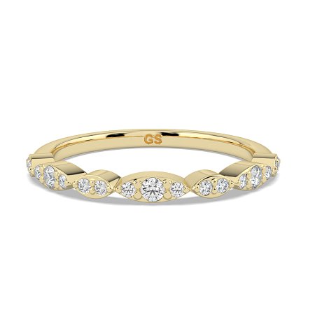 Marquise Shaped Stacker Ring