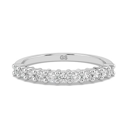 Stacker Ring with Shared Claws Diamonds of 0.24cts
