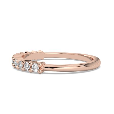Stacker Ring with Shared Claws Diamonds of 0.24cts