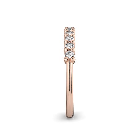 Stacker Ring with Shared Claws Diamonds of 0.24cts