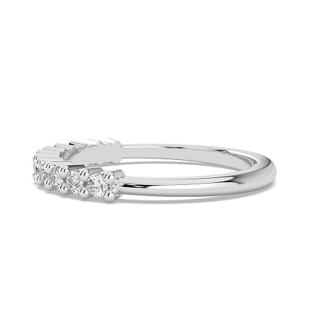 Stacker Ring with Shared Claws Diamonds of 0.24cts