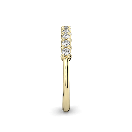 Stacker Shared Claw Wedding Ring with Natural Diamonds 0.24ct Total Weight