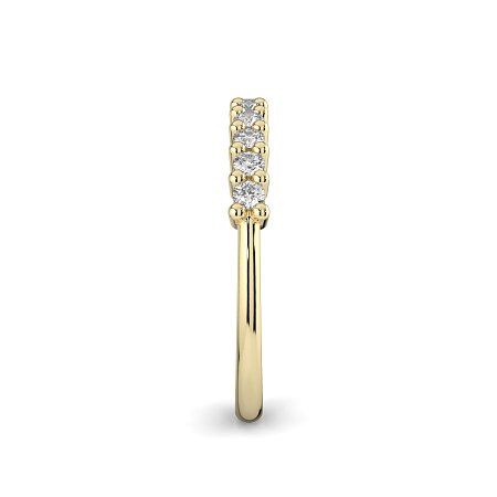Stacker Ring with Shared Claws Diamonds of 0.24cts