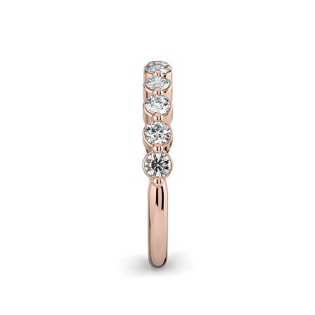 Stacker Ring with Shared Claws Diamonds of 0.50cts