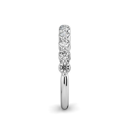 Stacker Ring with Shared Claws Diamonds of 0.50cts
