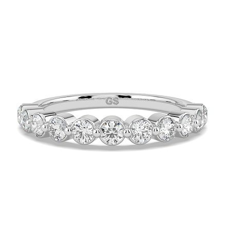 Stacker Ring with Shared Claws Diamonds of 0.50cts