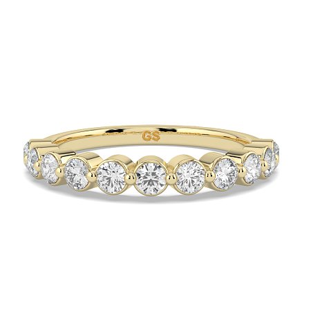 Stacker Ring with Shared Claws Diamonds of 0.50cts